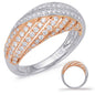 Rose & White Gold Diamond Fashion Ring