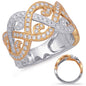 Rose & White Gold Diamond Fashion Ring