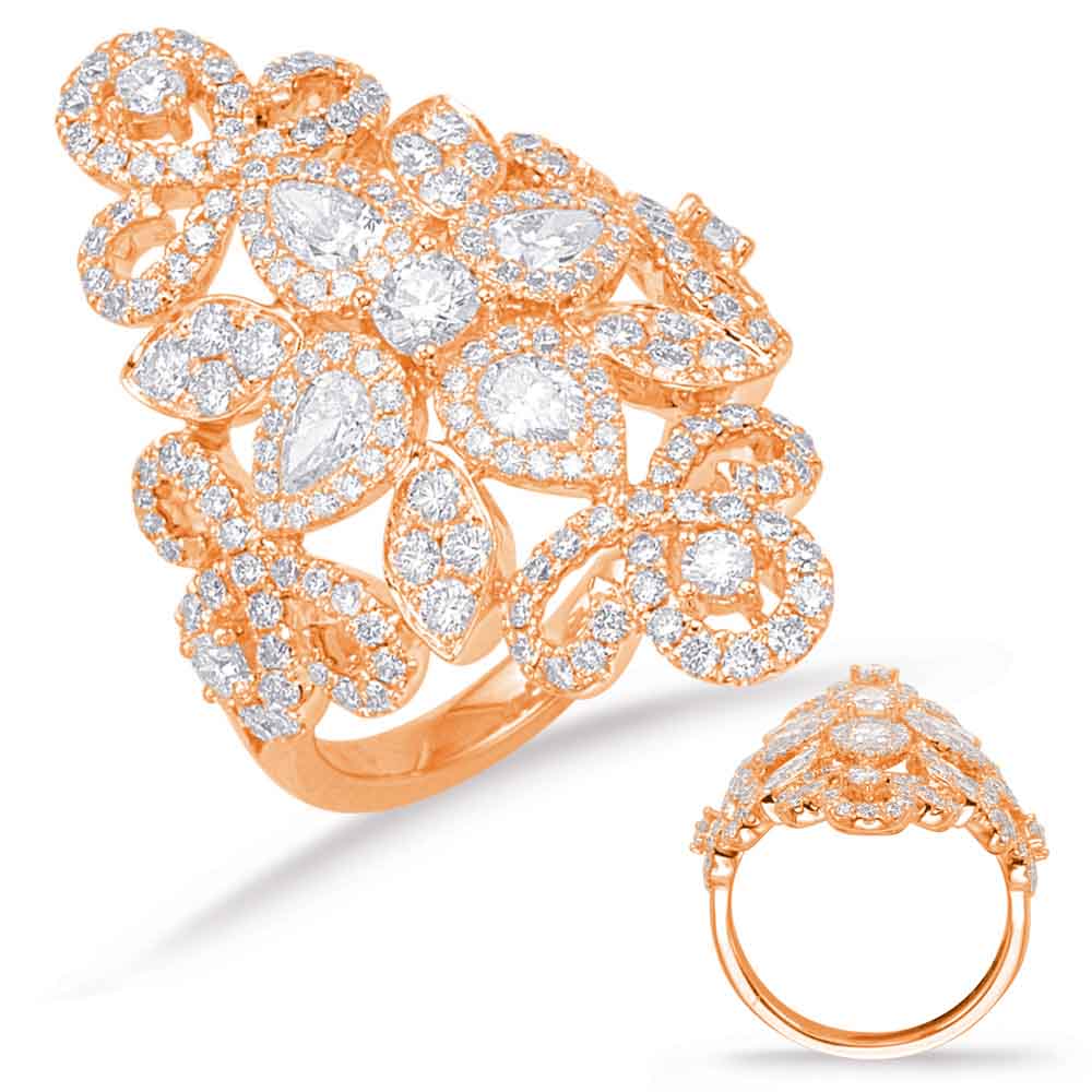 Rose Gold Diamond Fashion Ring