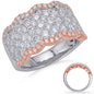 Rose & White Gold Diamond Fashion Ring