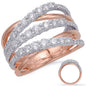 Rose & White Gold Diamond Fashion Ring