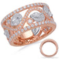 Rose & White Gold Diamond Fashion Ring