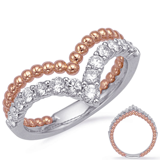 Rose & White Gold Diamond Fashion Ring