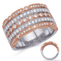 Rose & White Gold Diamond Fashion Ring