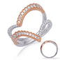 Rose & White Gold Diamond Fashion Ring