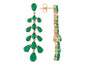 EFFY 14K YELLOW GOLD ,NATURAL EMERALD EARRINGS