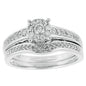 14KW 0.50CTW DIAMOND FLEUR BRIDAL SET