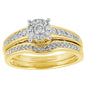 14KY 0.50CTW DIAMOND FLEUR BRIDAL SET
