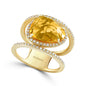 Effy 14K YELLOW GOLD DIAMOND CITRINE RING