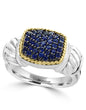 Effy 925 18K Yellow Gold/Silver Sapphire Ring