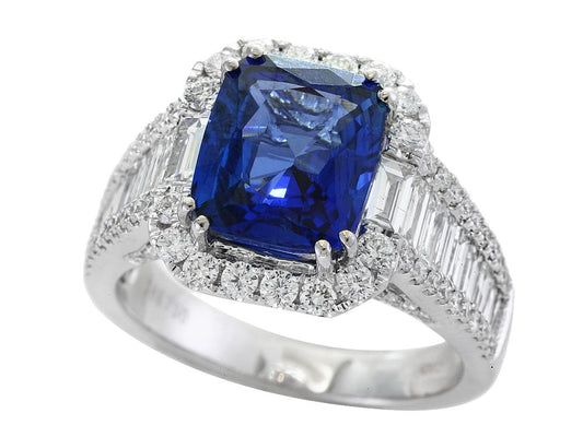 EFFY 18K WHITE GOLD NATURAL SAPPHIRE,SAPPHIRE RING