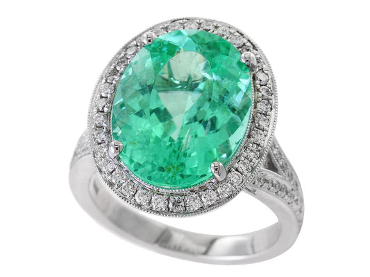 EFFY 18K WHITE GOLD ,PARAIBA RING