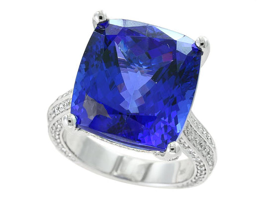 EFFY 18K WHITE GOLD TANZANITE RING