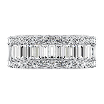 14K White Gold Lab Grown Diamond 1/2 Ct.Tw. Baguette Wedding Band