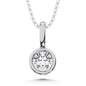 10K White Gold Lab Grown Diamond 1/6 Ct.Tw. Solitaire Pendants