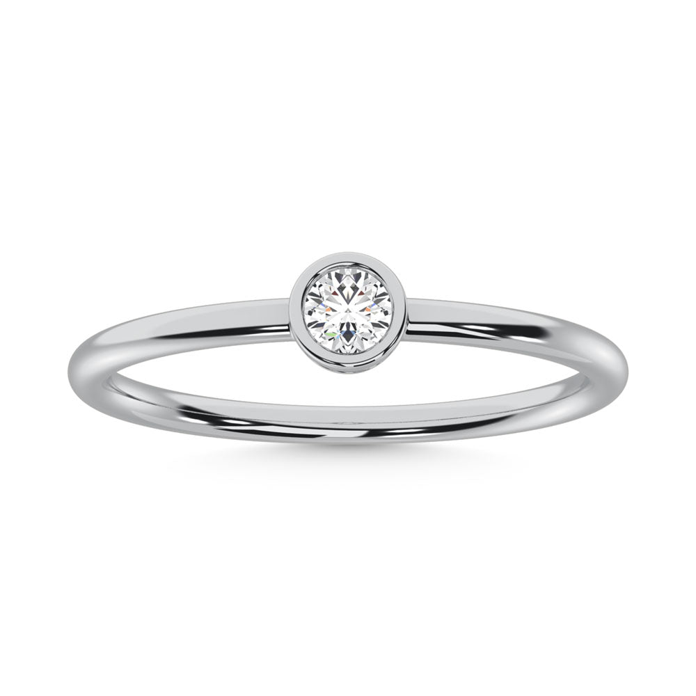 10K White Gold Lab Grown Diamond 1/6 Ct.Tw. Solitaire Ring