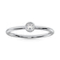 10K White Gold Lab Grown Diamond 1/6 Ct.Tw. Solitaire Ring