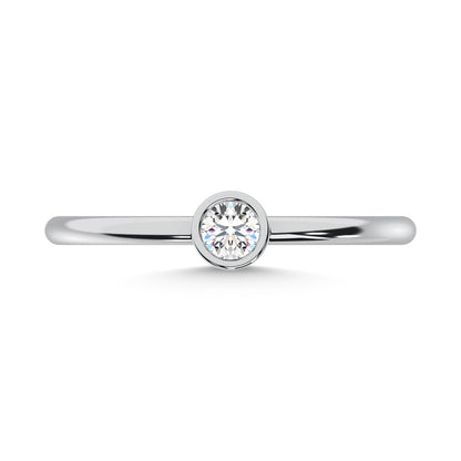10K White Gold Lab Grown Diamond 1/6 Ct.Tw. Solitaire Ring