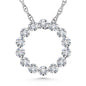 14K White Gold Lab Grown Diamond 1 Ct.Tw. Circle Pendant
