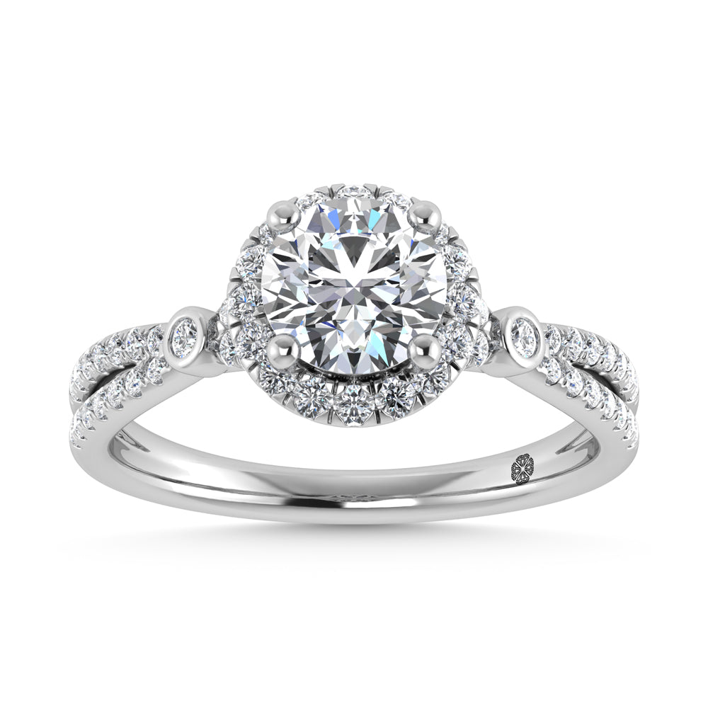 10K White Gold Lab Grown Diamond 1 1/4 Ct.Tw. Engagement Ring