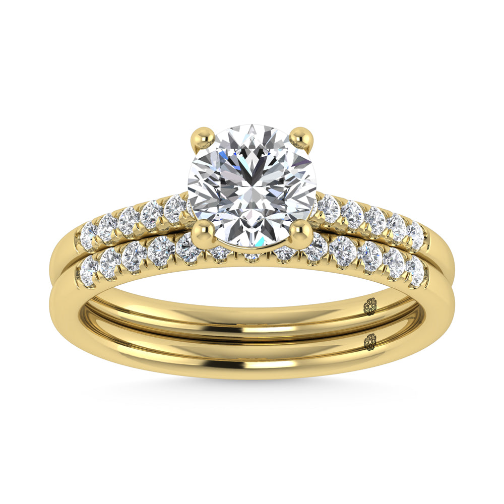 10K Yellow Gold Lab Grown Diamond 1 1/4 Ct.Tw. Classic Bridal Ring