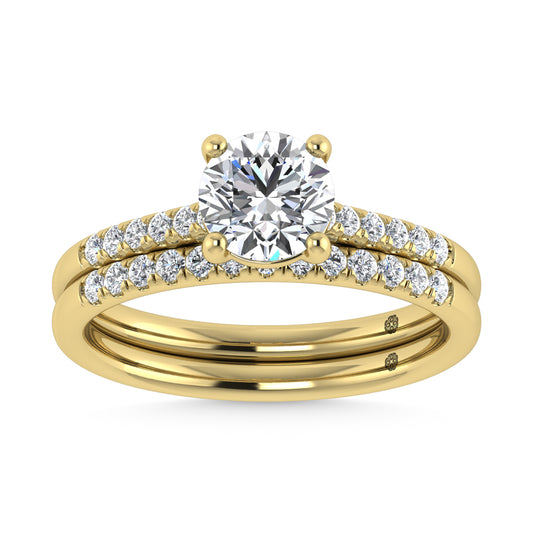 10K Yellow Gold Lab Grown Diamond 1 1/4 Ct.Tw. Classic Bridal Ring