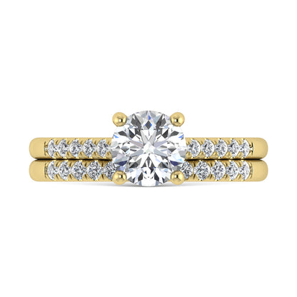 10K Yellow Gold Lab Grown Diamond 1 1/4 Ct.Tw. Classic Bridal Ring