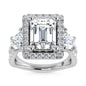 14K White Gold Lab Grown Diamond 6 Ct.Tw. Engagement Ring (Center Cushion)