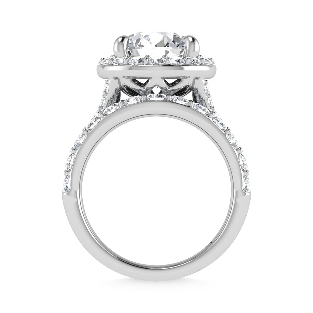 14K White Gold 4 7/8 Ct.Tw. Labgrown Diamond Bridal Ring (Center Round)