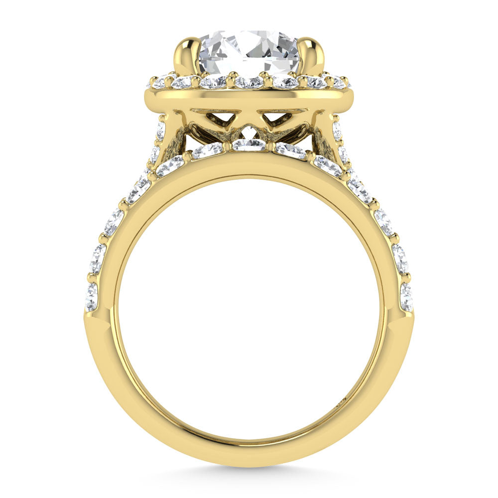 14K Yellow Gold 4 7/8 Ct.Tw. Labgrown Diamond Bridal Ring (Center Round)
