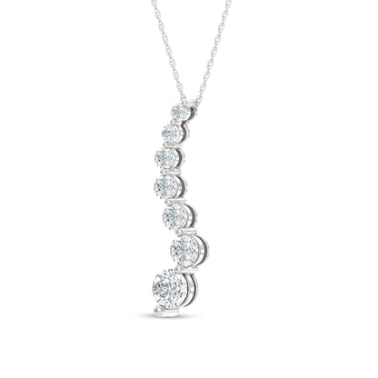 10K White Gold Lab Grown Diamond 1 Ct.Tw. Fashion Pendant