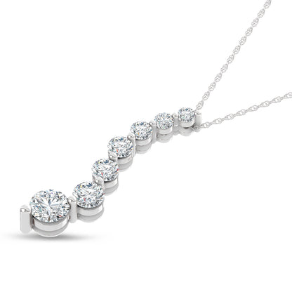10K White Gold Lab Grown Diamond 1 Ct.Tw. Fashion Pendant