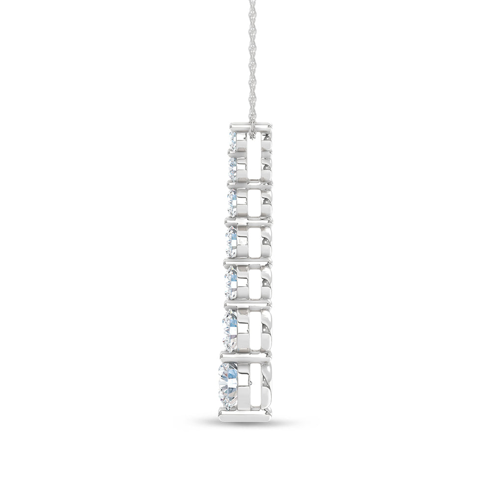 10K White Gold Lab Grown Diamond 1 Ct.Tw. Fashion Pendant