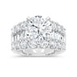 14K White Gold Lab Grown Diamond 8 3/4 Ct.Tw. Engagement Ring (Round 5ct Center)