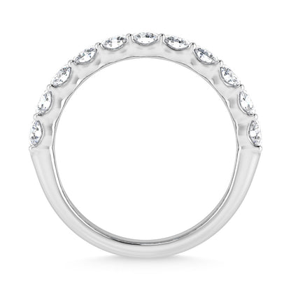 14K White Gold 4 Ct.Tw. Labgrown Diamond Round and Emerald Cut Fashion Band