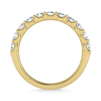 14K Yellow Gold 3 Ct.Tw. Labgrown Diamond Round and Emerald Cut Fashion Band