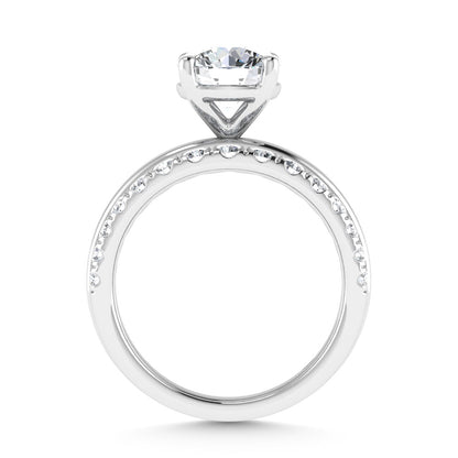 14K White Gold 3 Ct.Tw. Labgrown Diamond Round Shape Engagement Ring