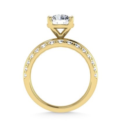 14K Yellow Gold 3 Ct.Tw. Labgrown Diamond Round Shape Engagement Ring