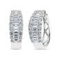 14K White Gold Lab Grown Diamond 4 Ct.Tw. Round and Baguette Fashion Ring