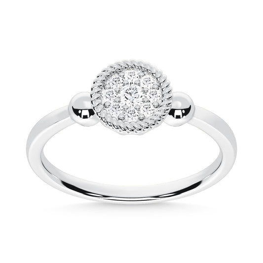 10K White Gold Lab Grown Diamond 1/6 Ct.Tw. Fashion Ring