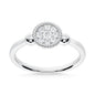 10K White Gold Lab Grown Diamond 1/6 Ct.Tw. Fashion Ring