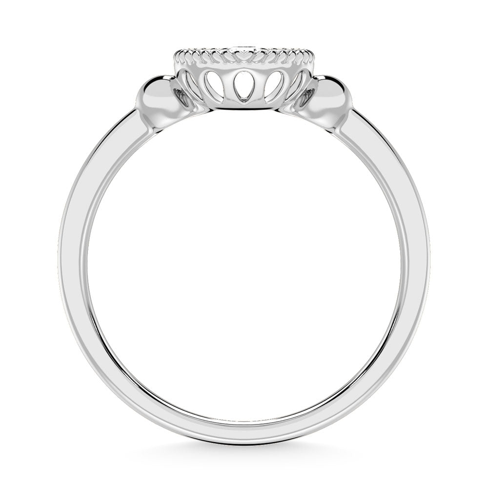10K White Gold Lab Grown Diamond 1/6 Ct.Tw. Fashion Ring