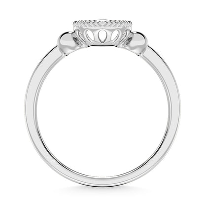 10K White Gold Lab Grown Diamond 1/6 Ct.Tw. Fashion Ring