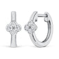 10K White Gold Lab Grown Diamond 1/10 Ct.Tw. Hoop Earrings