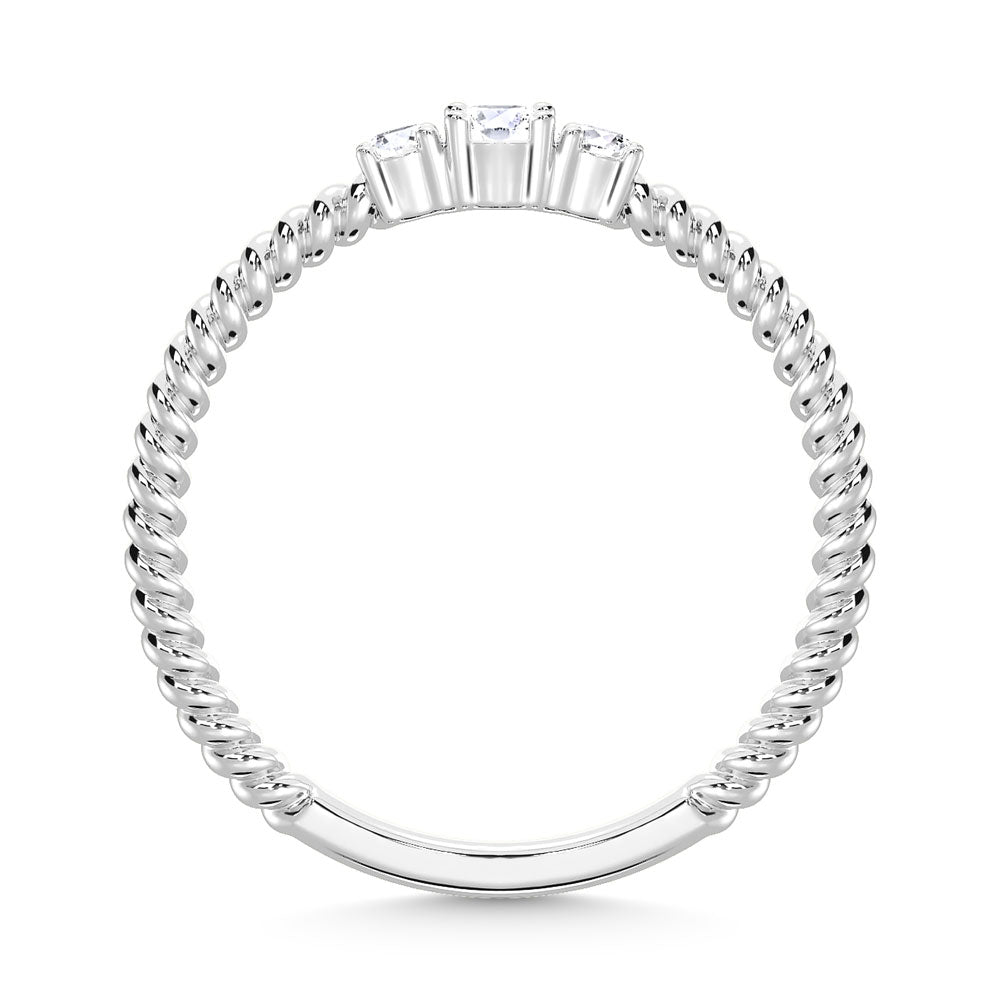 10K White Gold Lab Grown Diamond 1/6 Ct.Tw. Fashion Ring