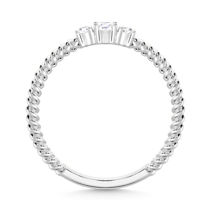 10K White Gold Lab Grown Diamond 1/6 Ct.Tw. Fashion Ring