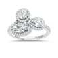 14K White Gold Lab Grown Diamond 2 3/8 Ct.Tw. Fashion Ring