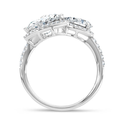 14K White Gold Lab Grown Diamond 2 3/8 Ct.Tw. Fashion Ring