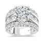 14K White Gold Lab Grown Diamond  9 Ct.Tw. Round Shape Engagement Ring