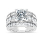 14K White Gold Lab Grown Diamond 5 1/2 Ct.Tw. Engagement Ring (Princess Canter)
